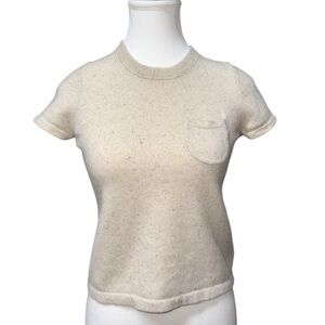 Madewell Responsible Cashmere Short Sleeve Sweater Tee - Size XS